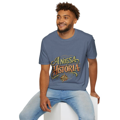 Portugal T-Shirt — "A Nossa História" Vintage Compass Graphic Tee