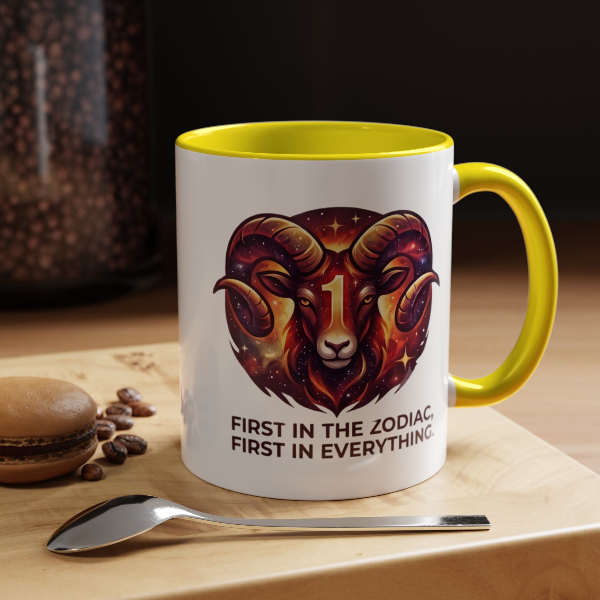 Aries Zodiac Coffee Mug — "First in the Zodiac, First in Everything" Accent Mug