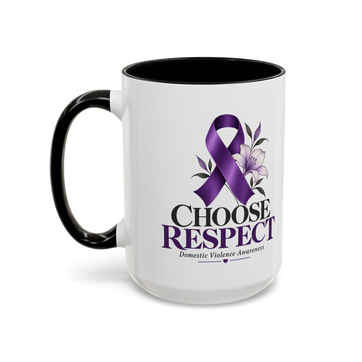 Choose Respect - Domestic Violence Awareness Coffee Mug (Accent, 11/15oz)