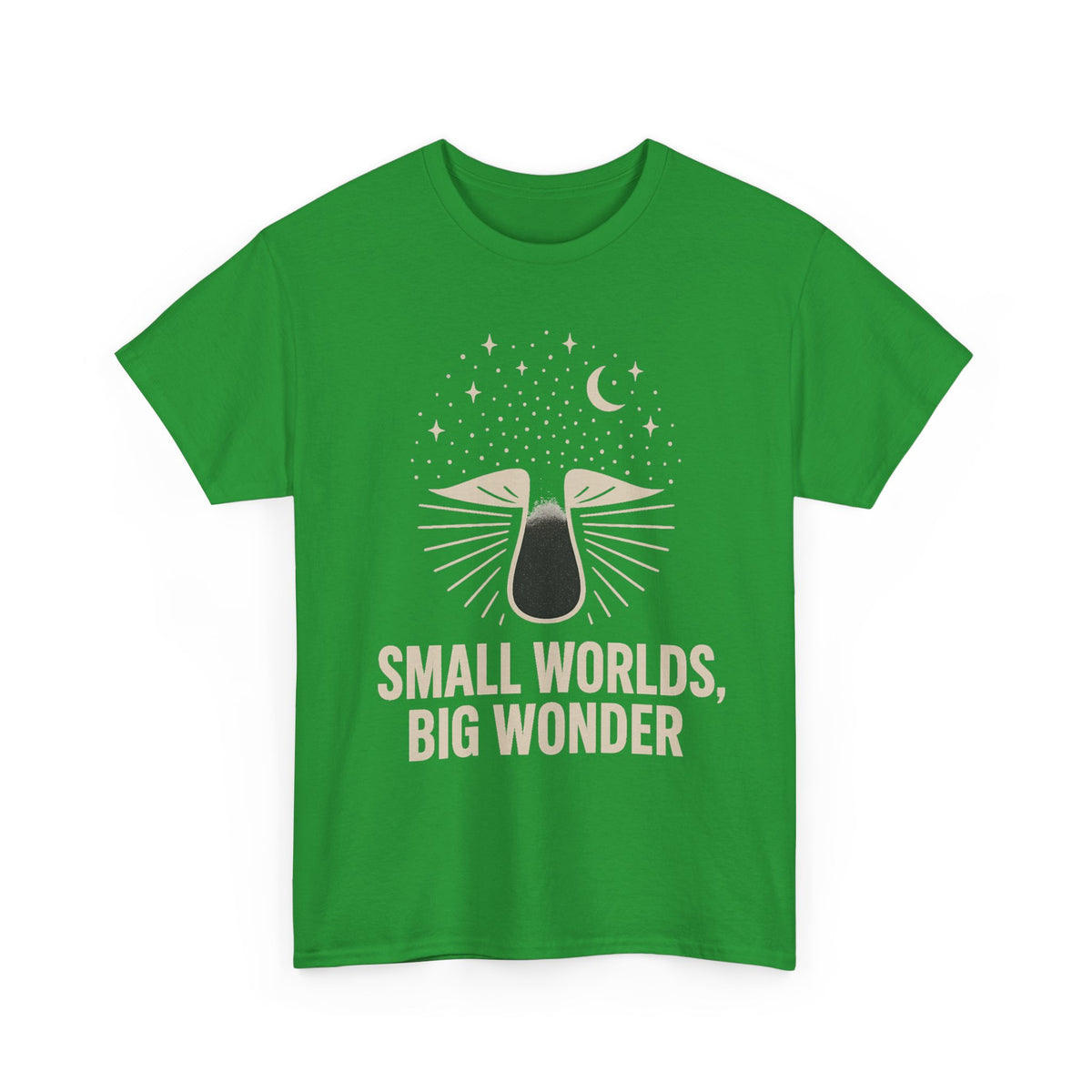 Small Worlds Big Wonder Celestial Mushroom Tee - Aesthetic Nature T-Shirt - Trending Now - September 2026