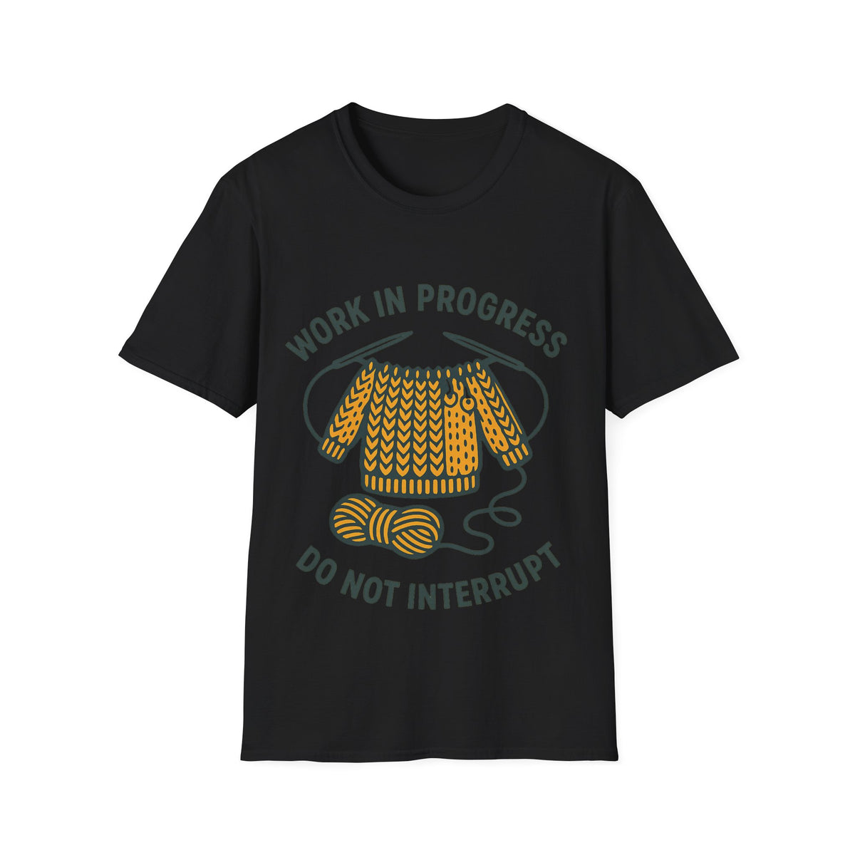 Work In Progress Do Not Interrupt Funny Knitting White Graphic Tee - Trending Now - September 2026