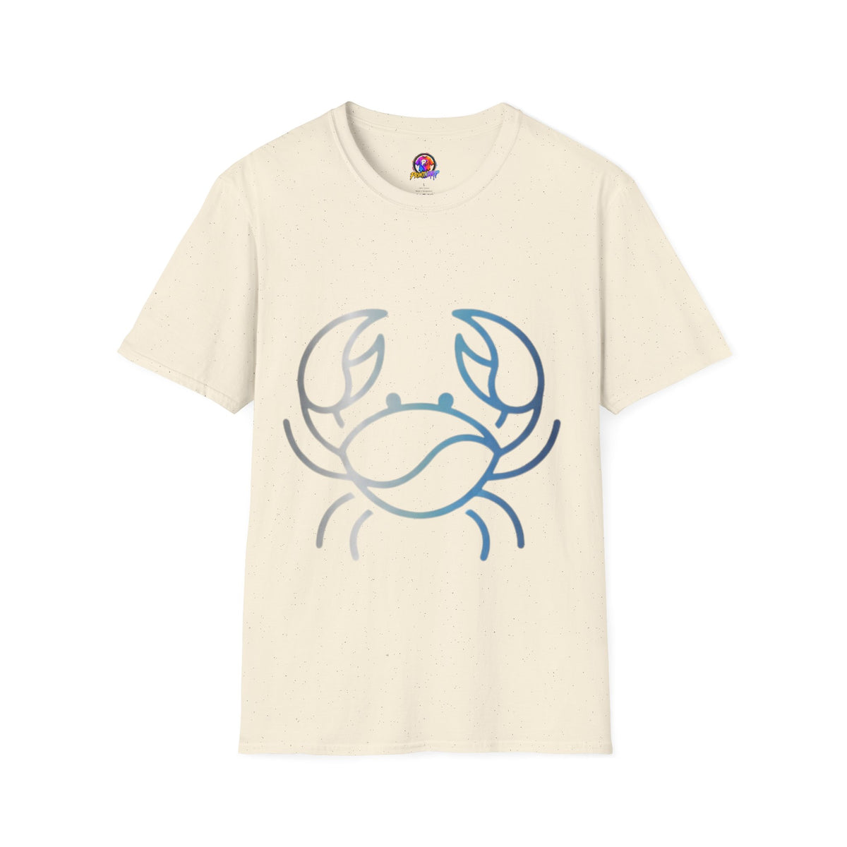 Crab Graphic T-Shirt — Coastal Blue Minimalist Beach Tee