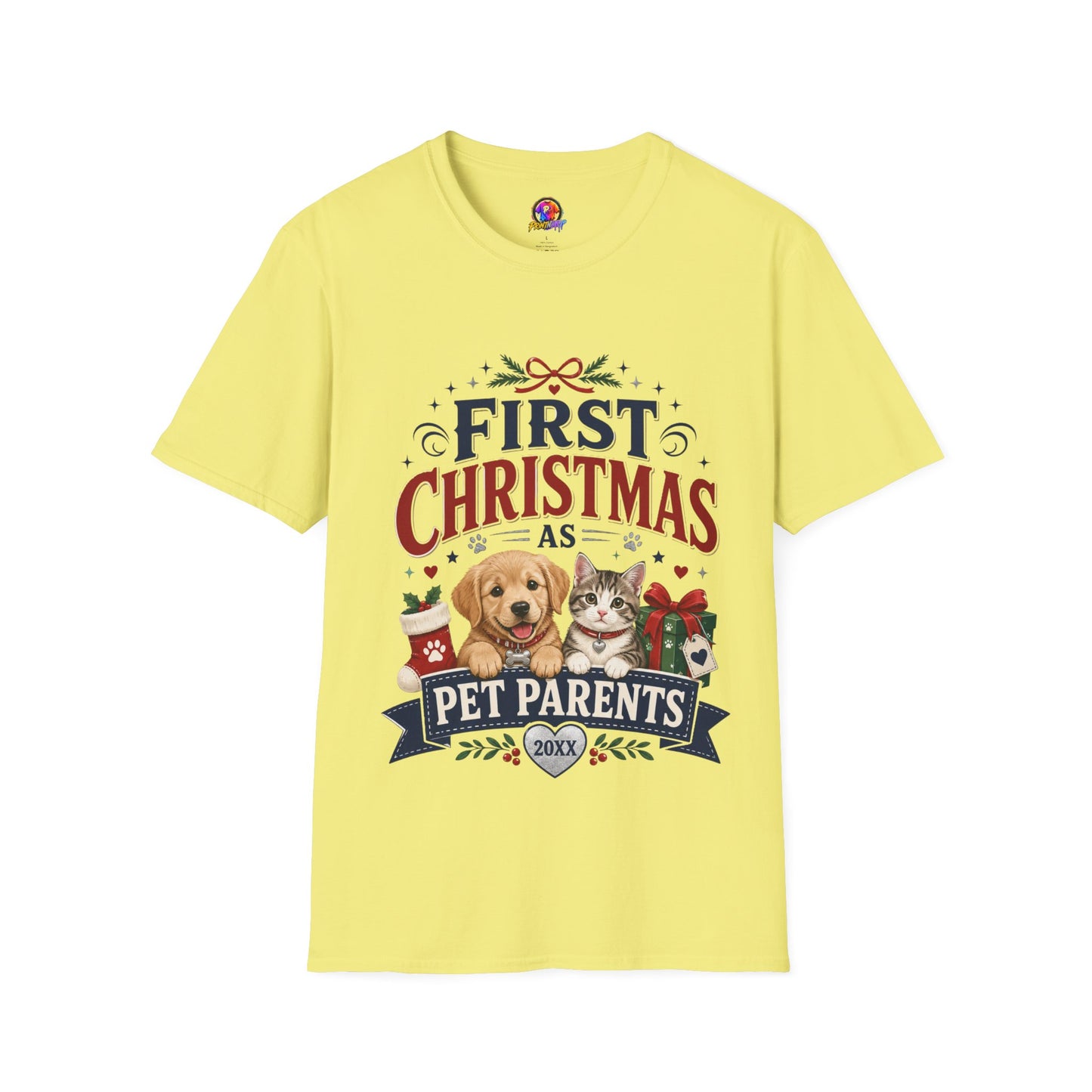 T-Shirt — "First Christmas as Pet Parents" Holiday Tee