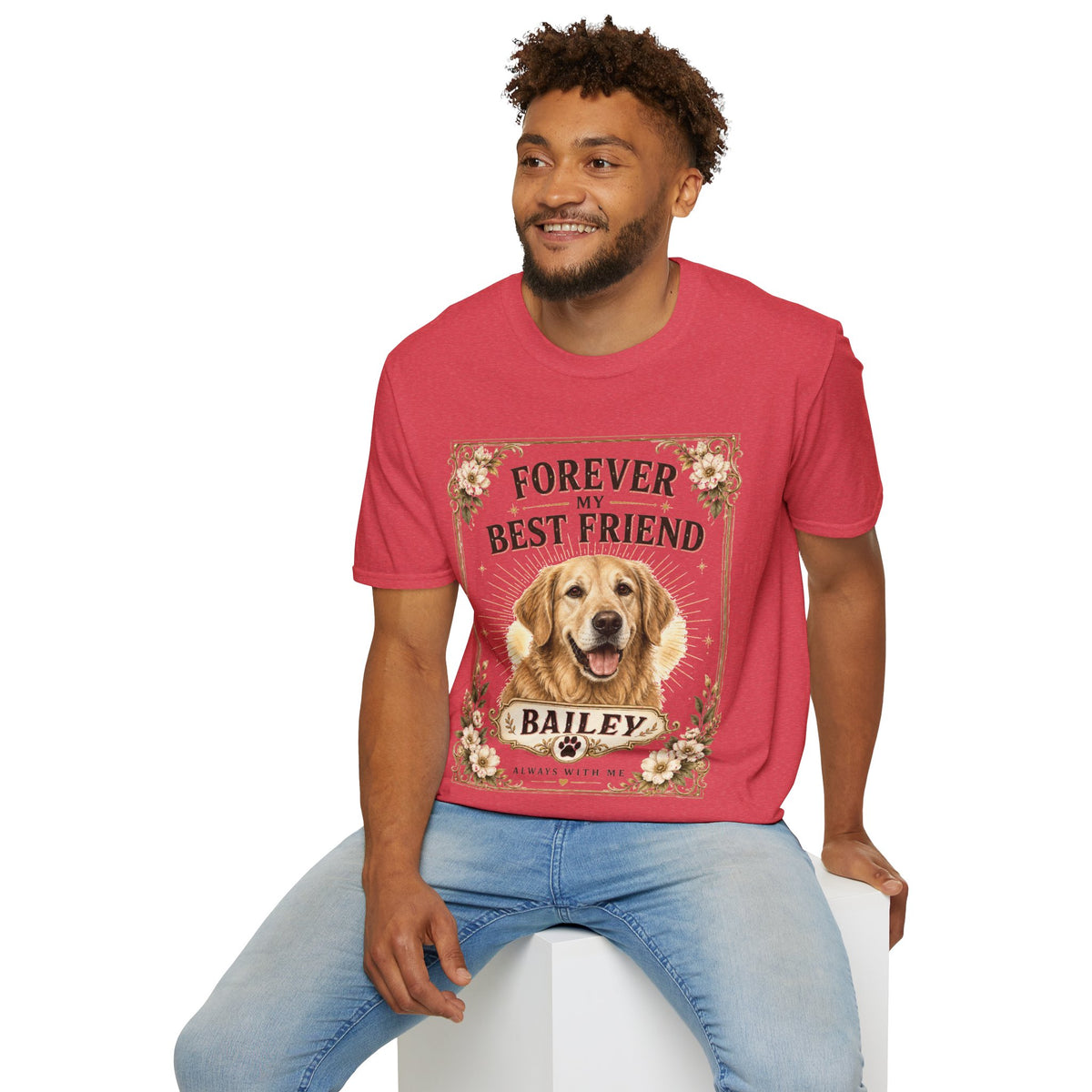Forever My Best Friend Dog T-Shirt — Personalized Golden Retriever Tribute