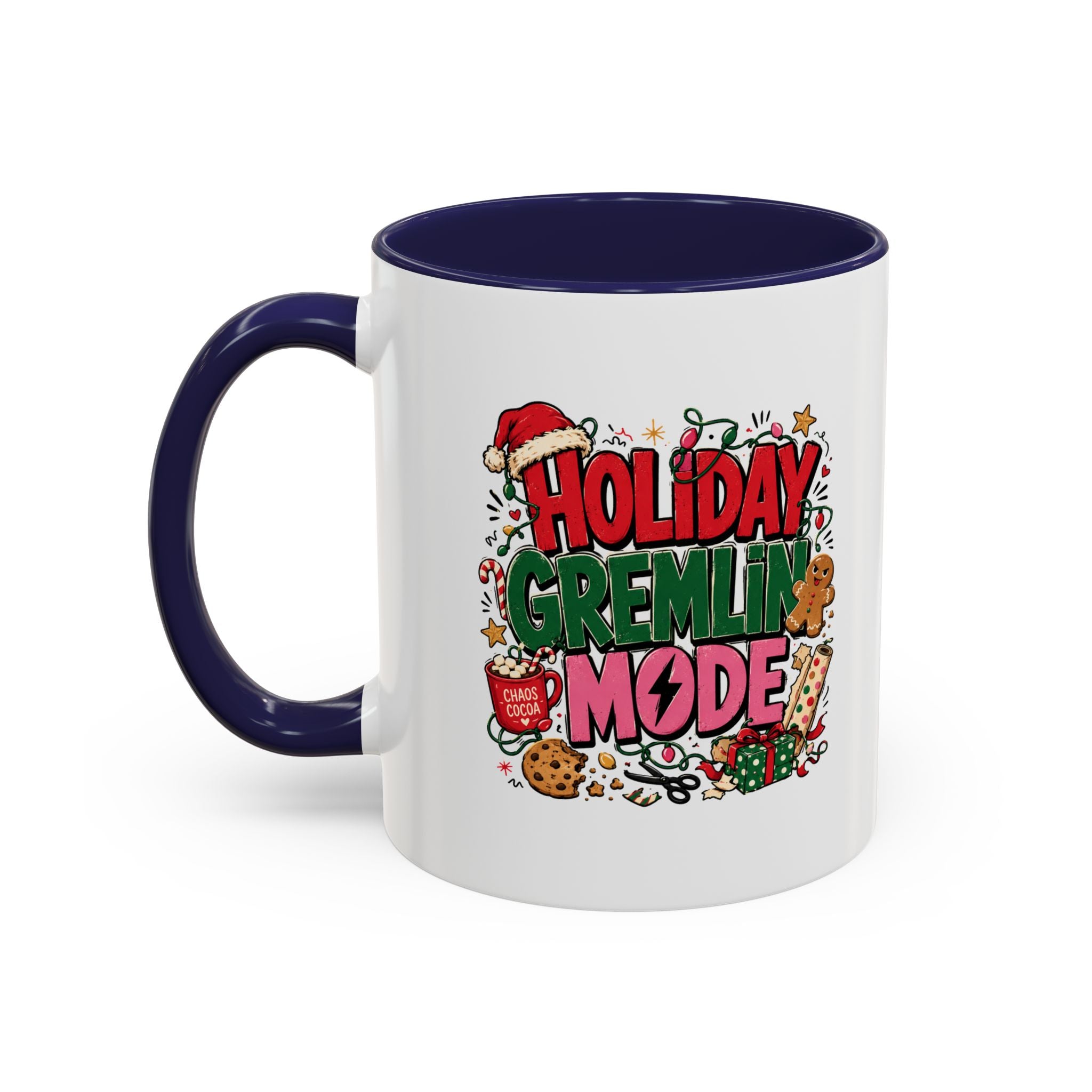 Modern Day Christmas Holiday Gremlin Mode Coffee Mug — Funny Christmas Accent Mug