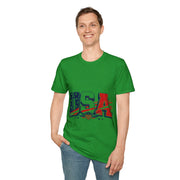 USA Flag Graphic T-Shirt — Patriotic Red White & Blue Tee