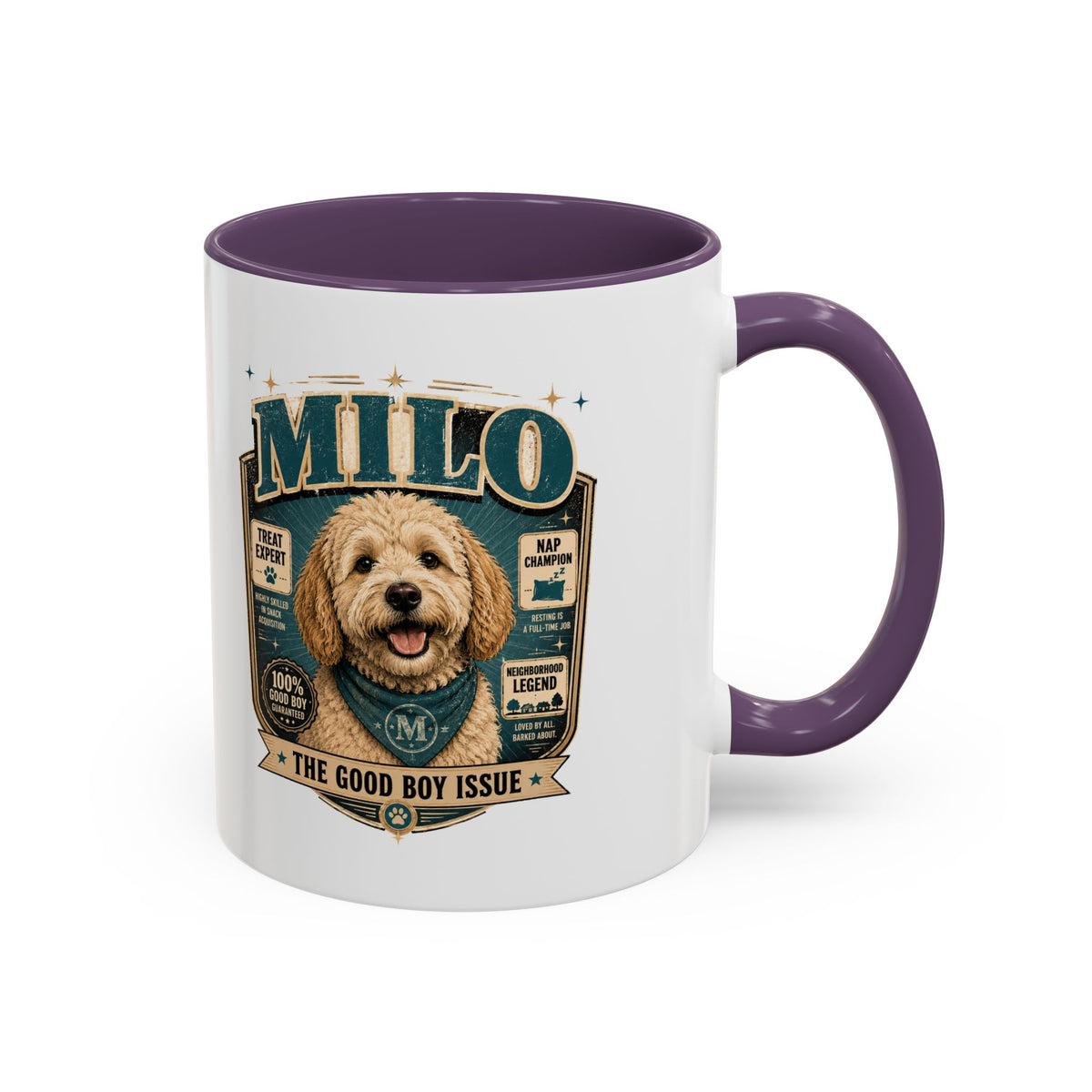 Milo Bailey Dog Dad Mom Accent Coffee Mug