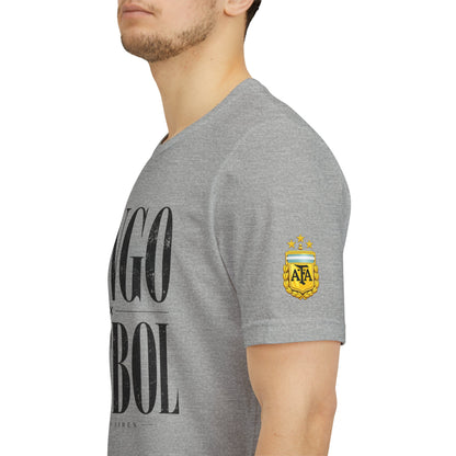 Argentina - Tango y Fútbol Graphic Tee - Bold Serif Soccer & Dance Shirt