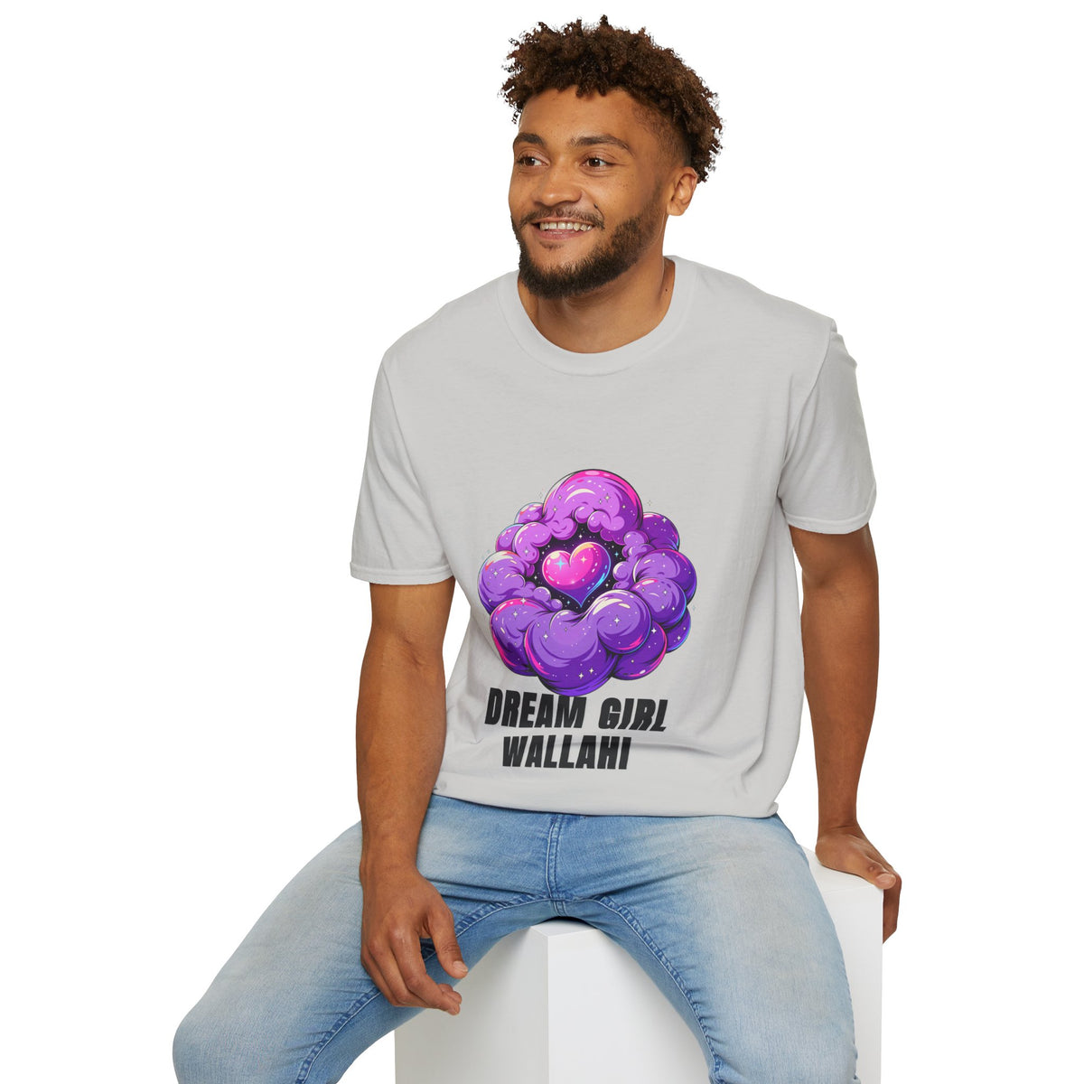 Dream Girl Wallahi T-Shirt — Cute Purple Heart Cloud Graphic Tee - Trending Now - August 2026