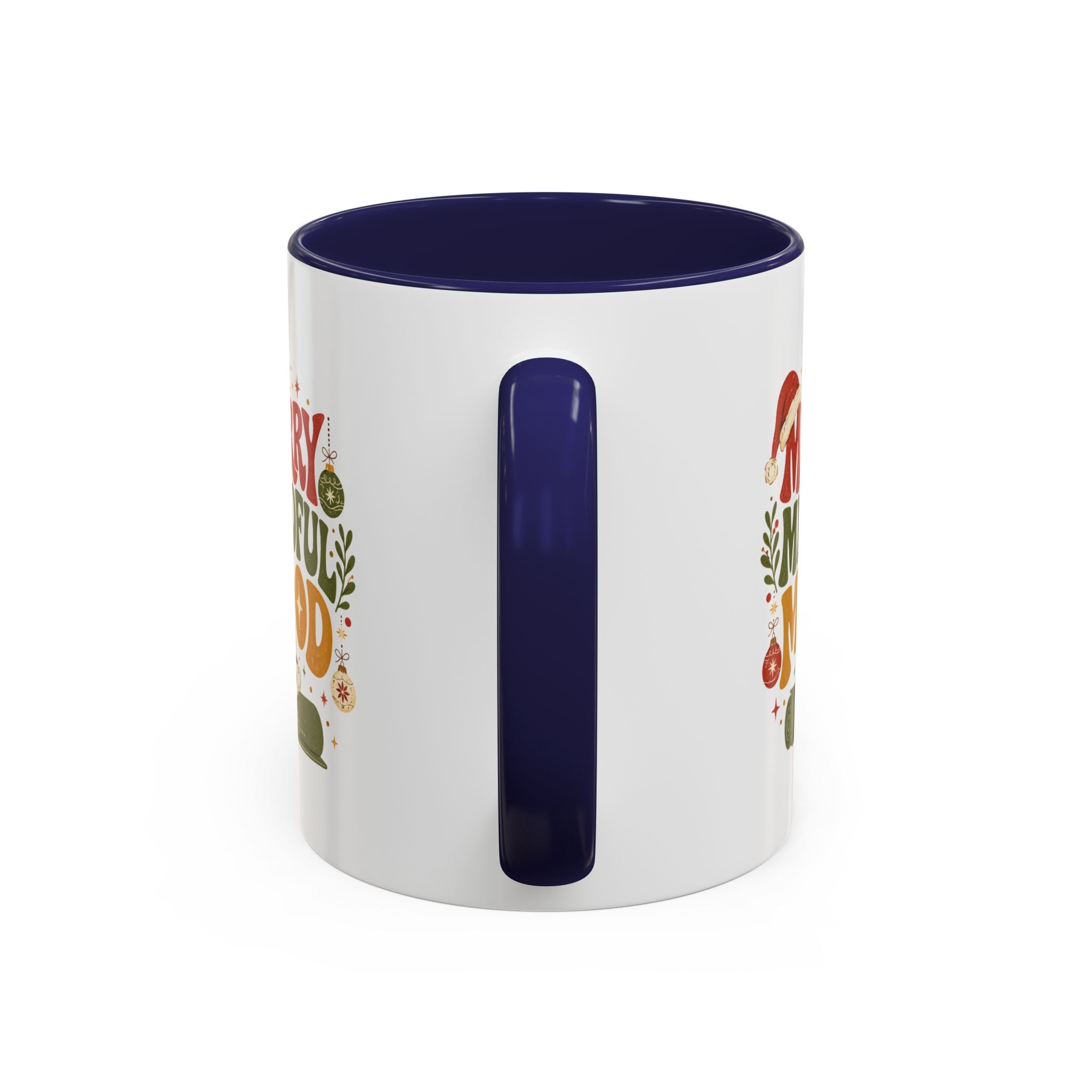 Modern Day Christmas Merry Mindful Mood Coffee Mug — Holiday Yoga & Relaxation Gift