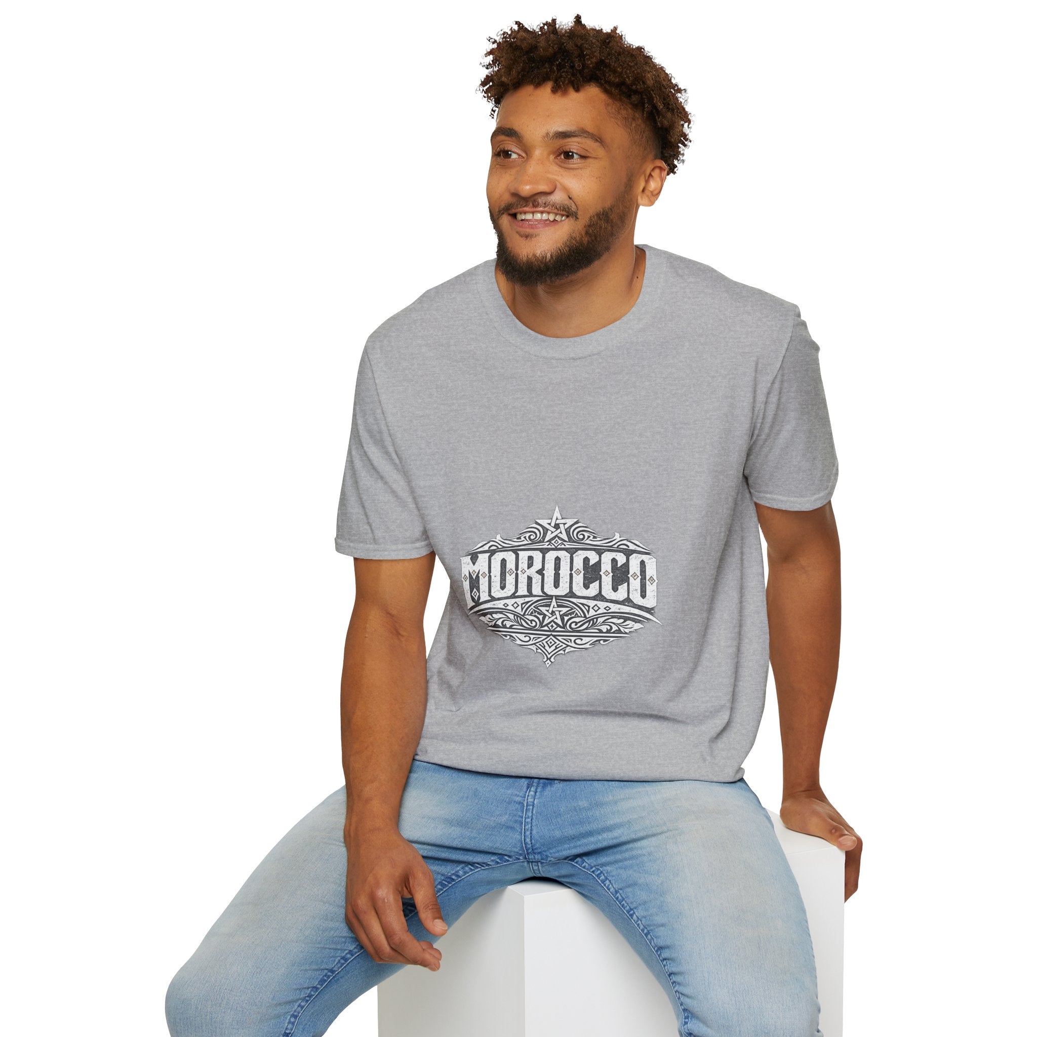 Morocco Vintage Graphic T-Shirt — Travel Tee with Ornamental Crest