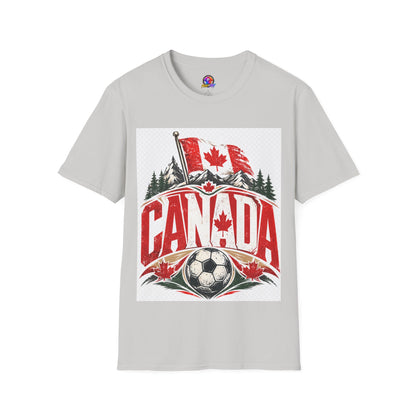 Canada Soccer T‑Shirt — Canadian Flag & Maple Leaf Crest