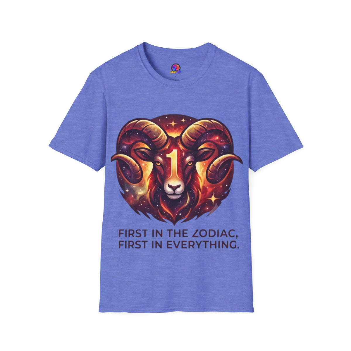 Aries Zodiac Ram Graphic T-Shirt — 'First in the Zodiac' Astrology Tee