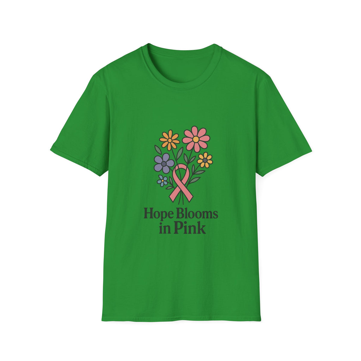 Hope Blooms in Pink Floral Awareness T-Shirt - Trending Now - October 2026