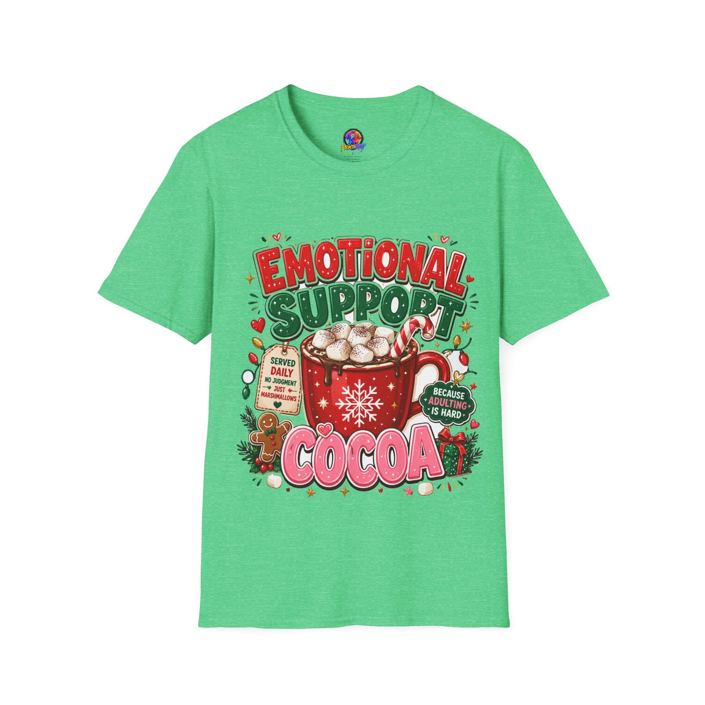 Emotional Support Cocoa T-Shirt — Holiday Hot Chocolate Graphic Tee