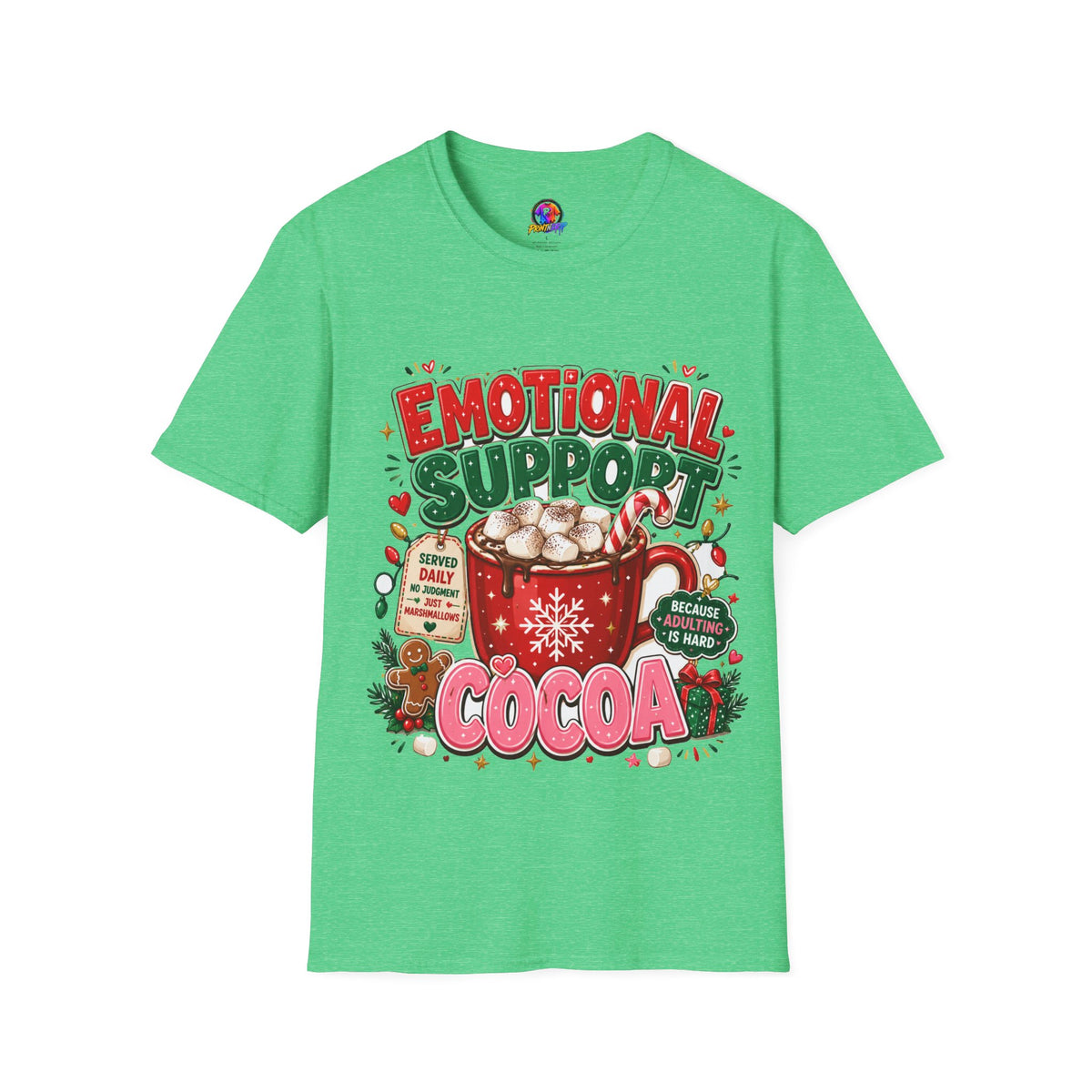 Emotional Support Cocoa T-Shirt — Holiday Hot Chocolate Graphic Tee