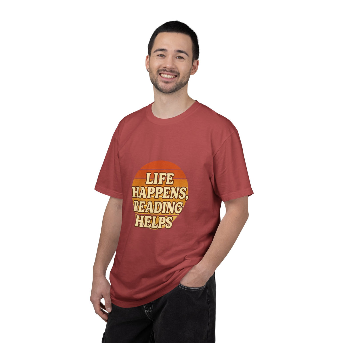 Reading Helps T-Shirt — "Life Happens, Reading Helps" Retro Book Tee - Trending Now - October 2026
