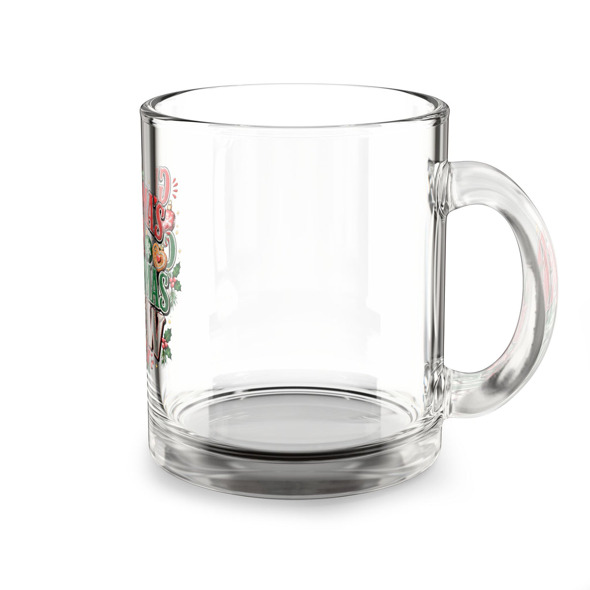 Christmas Glass Mug 10 oz Glass Mug — Grandma’s Christmas Crew 10oz Holiday Coffee Cup