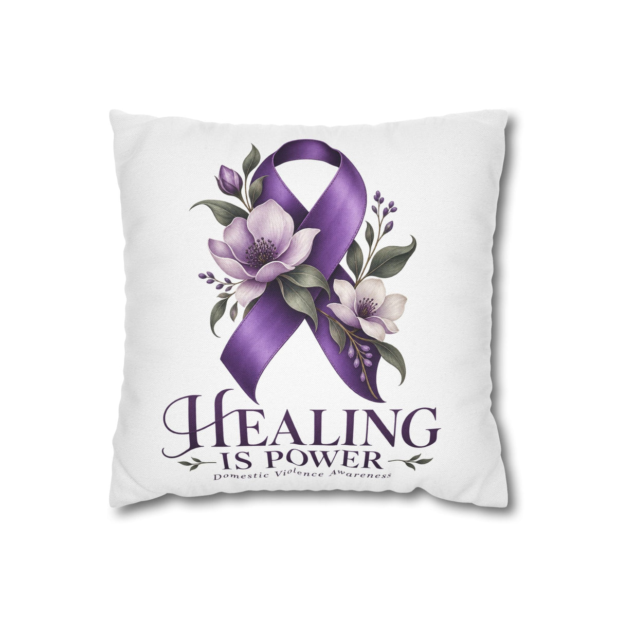 Domestic Violence Healing Is Power Purple Ribbon Pillow