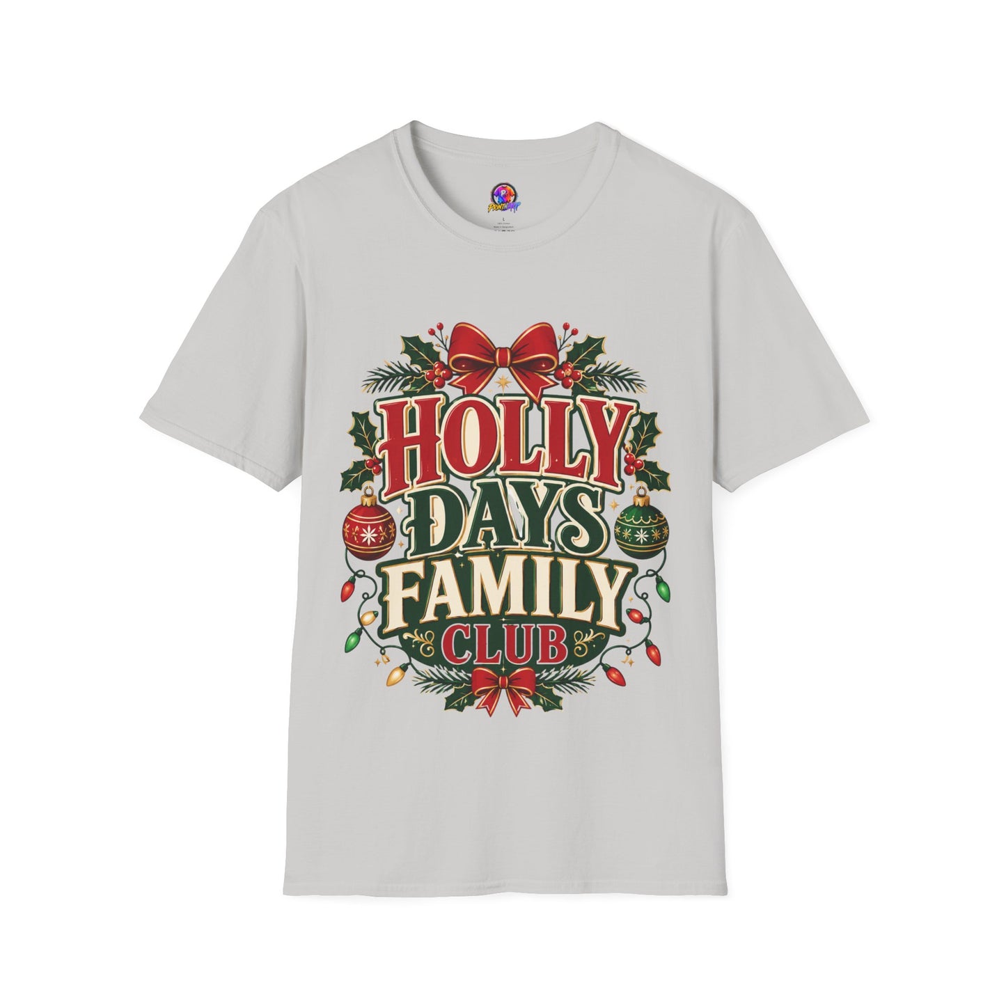 Holly Days Family Club T‑Shirt — Festive Christmas Holiday Tee