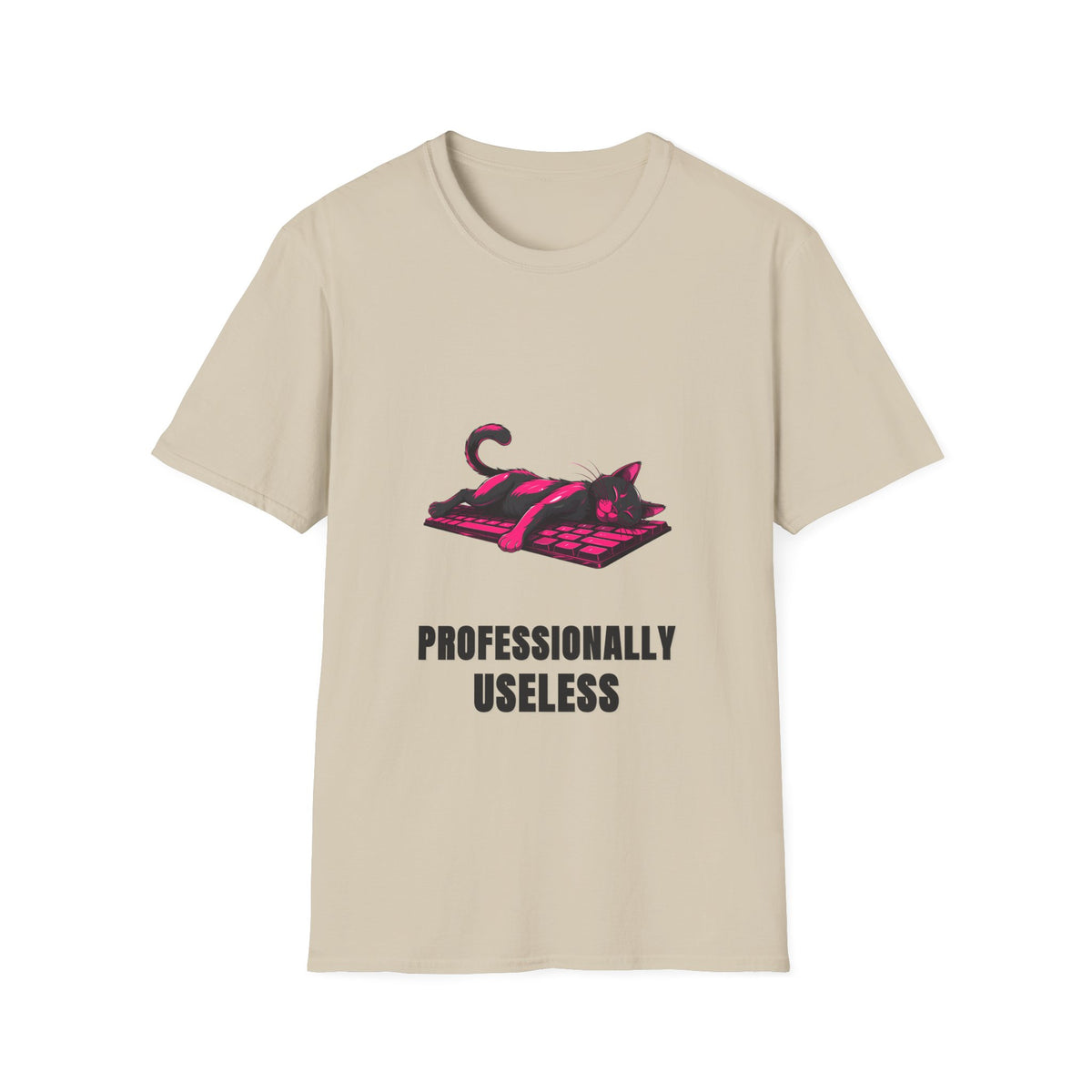 T‑Shirt — 'Professionally Useless' Relaxed Cat Graphic Tee - Trending Now - August 2026