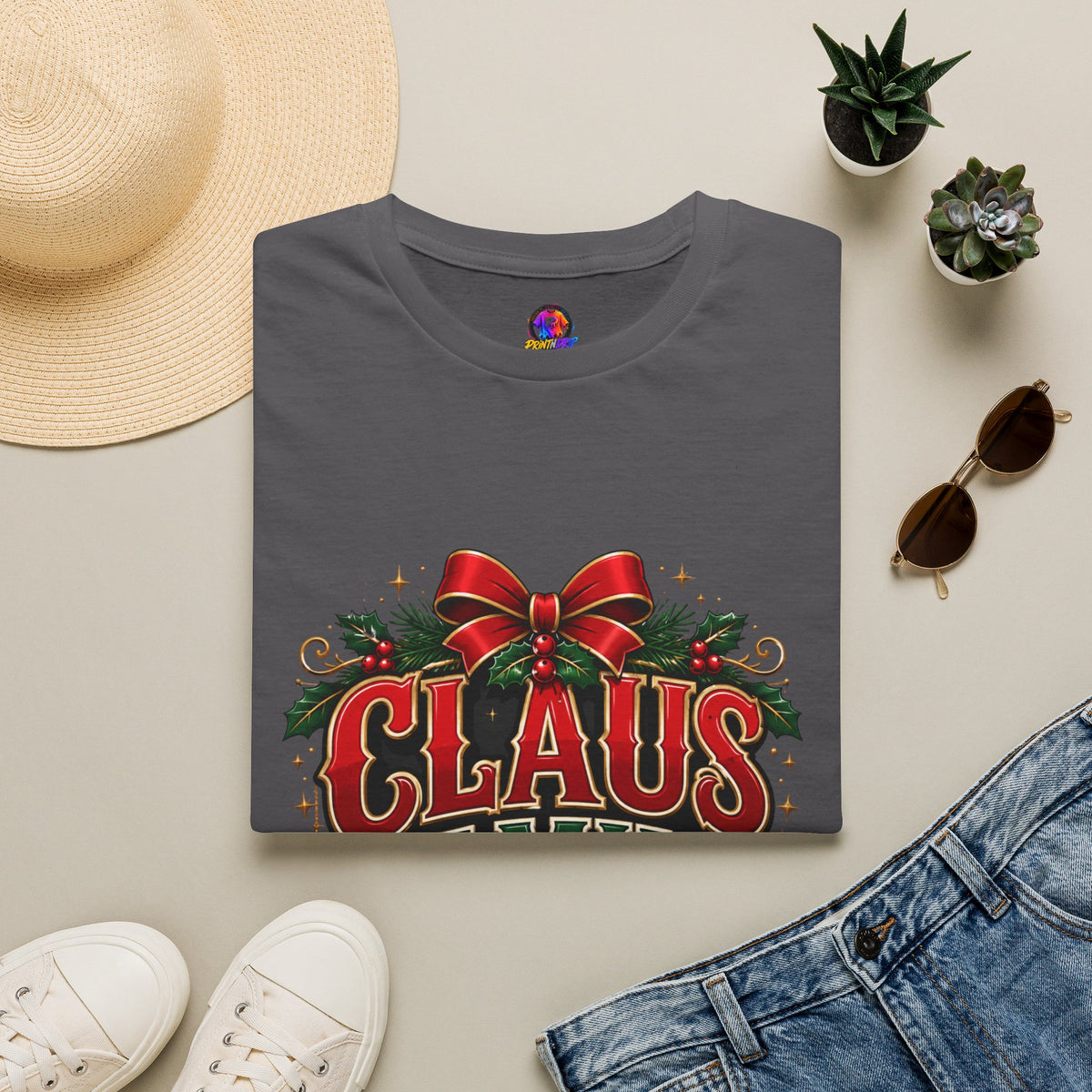 Claus Family Crew T-Shirt — Festive Christmas Holiday Tee