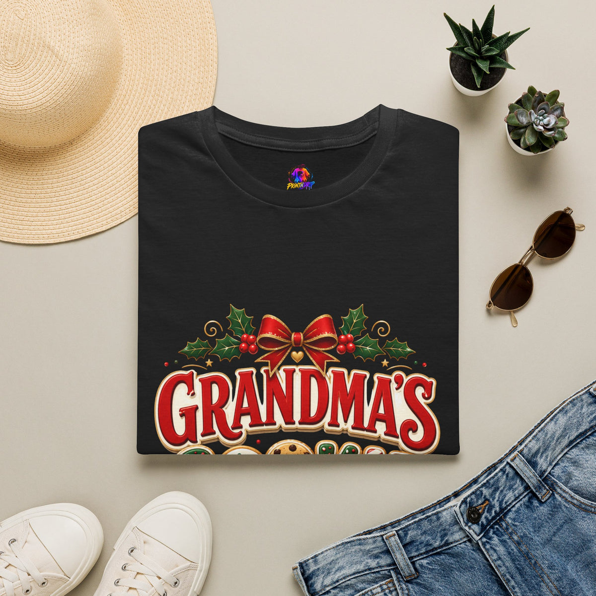 Grandma's Cookie Crew T-Shirt — Festive Christmas Baking Tee