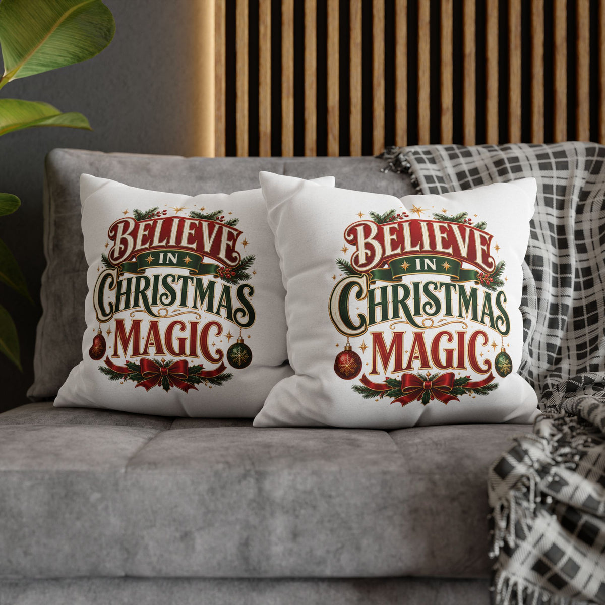 Christmas Pillowcase Believe in Christmas Magic Pillow