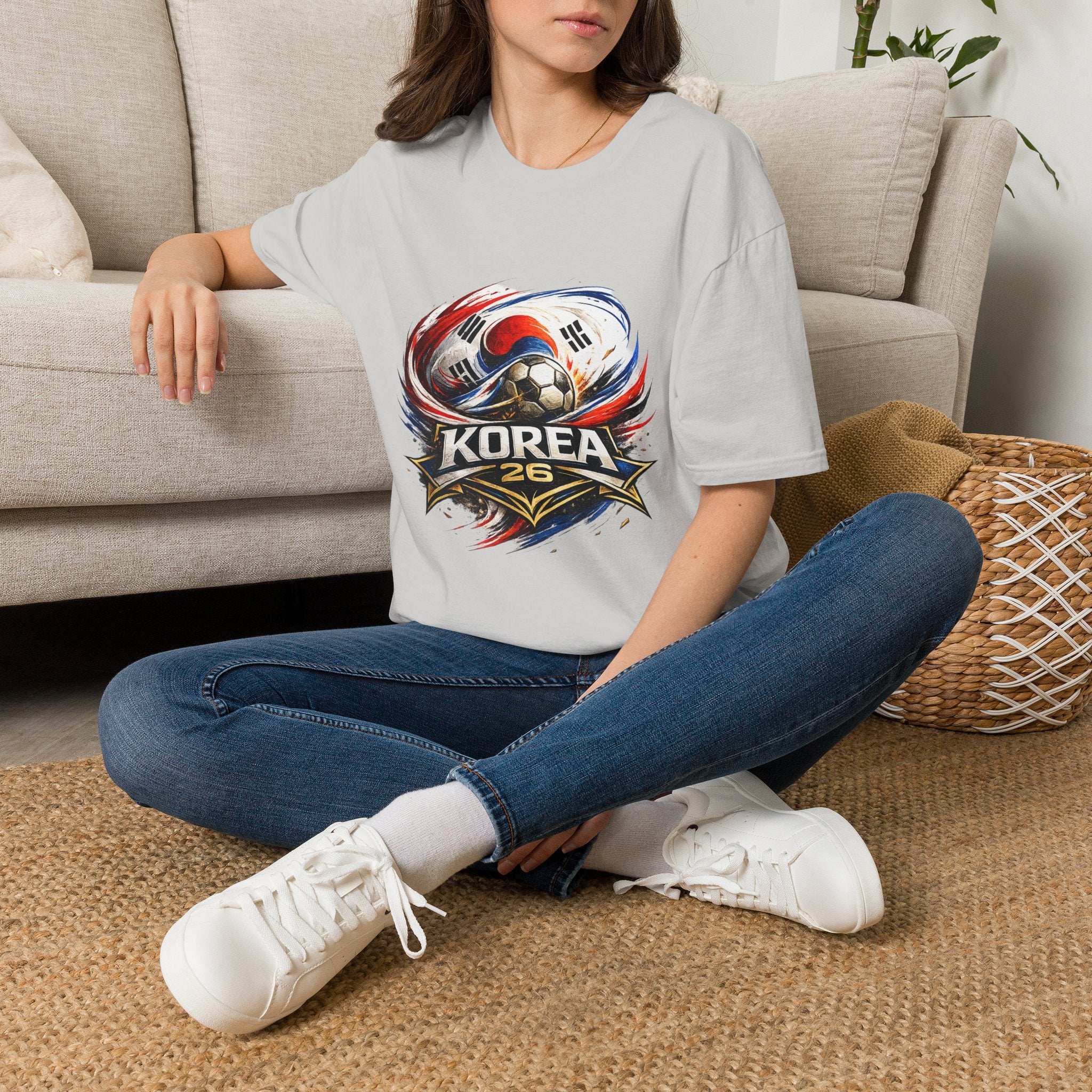 Korea Soccer T‑Shirt — Korea Football Crest Tee