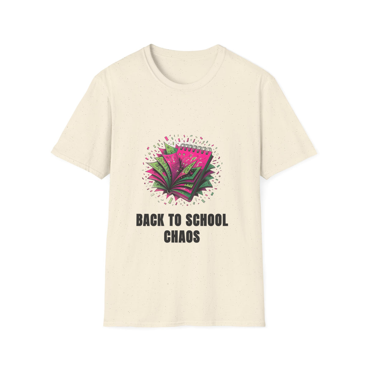 Back to School Chaos T-Shirt — Colorful Notebooks Graphic Tee for Students & Teachers - Trending Now - August 2026