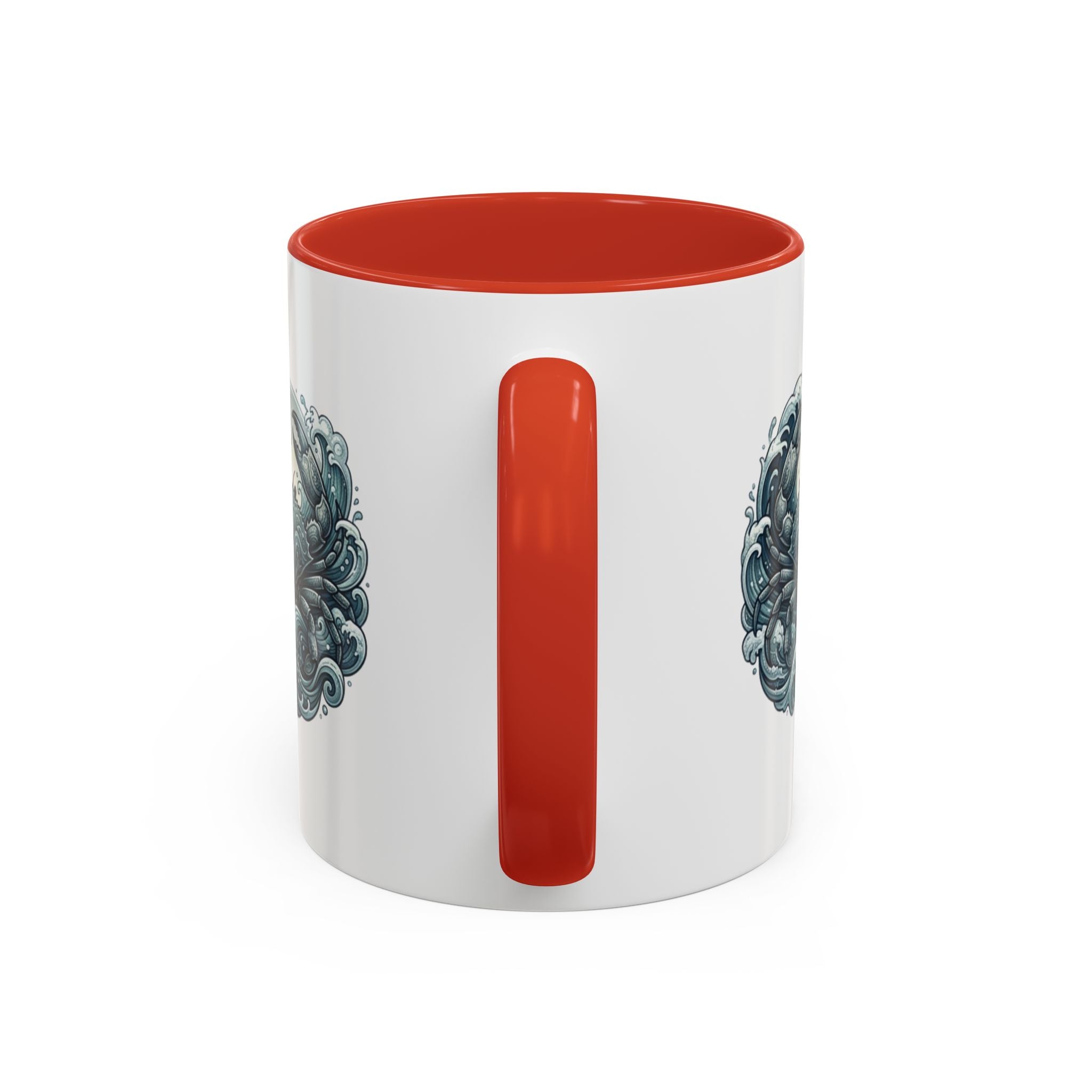 Crab Wave Accent Coffee Mug — Nautical Ocean Art