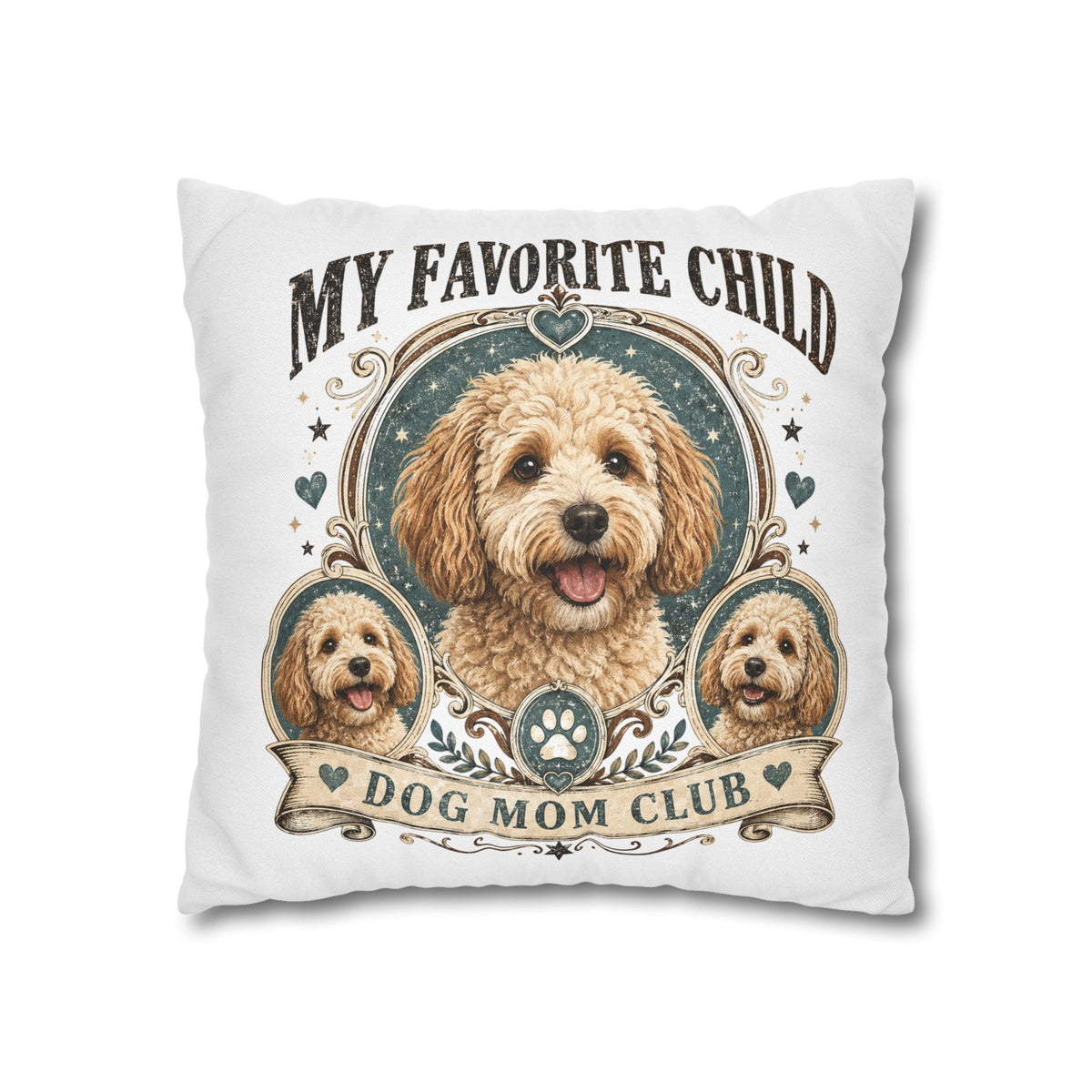 My Favorite Child Dog Mom Club Pillowcase Milo Bailey Dog Dad Mom – Cute Goldendoodle Decorative Pillow Cover