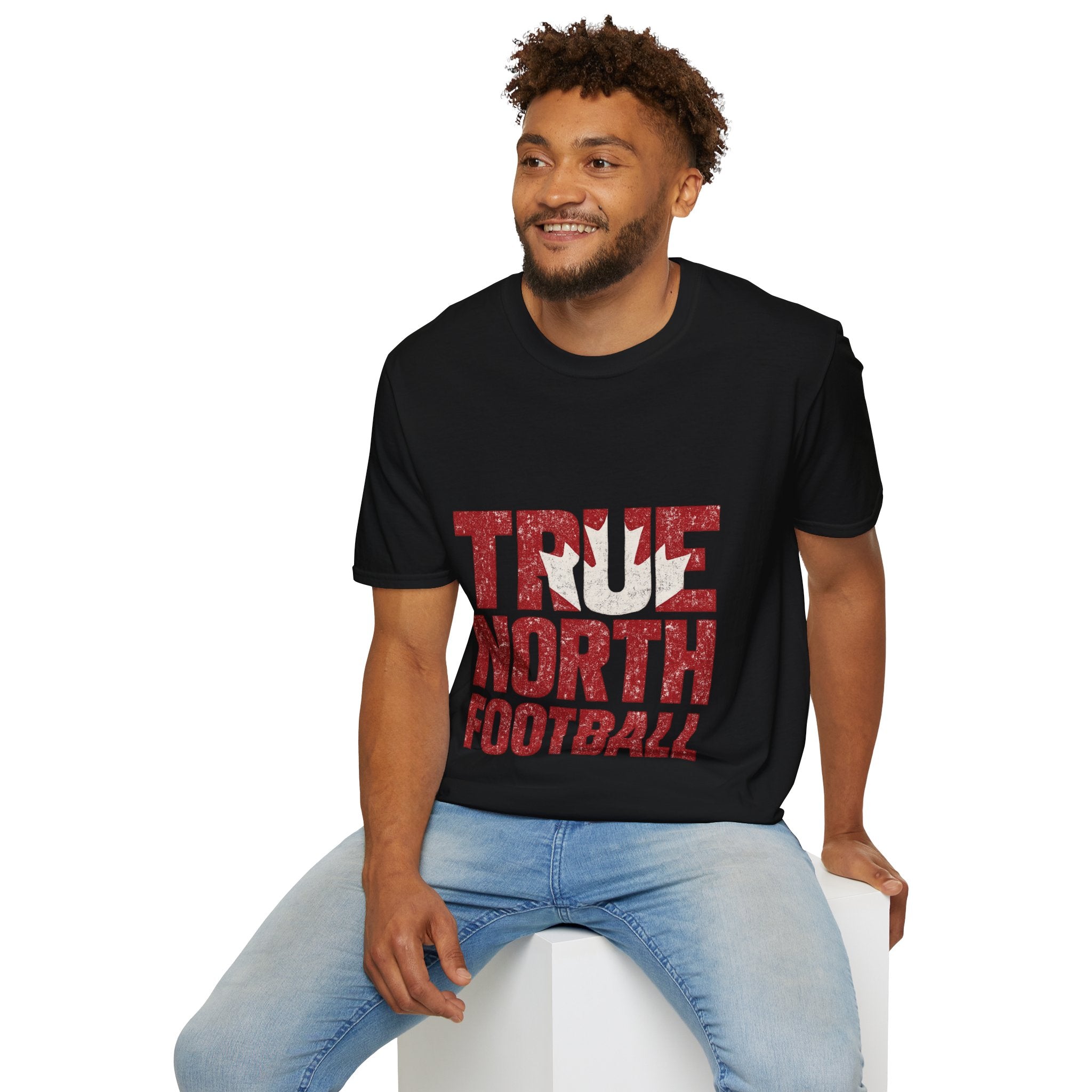 Canada True North Football T-Shirt — Vintage Canadian Leafs Sports Tee