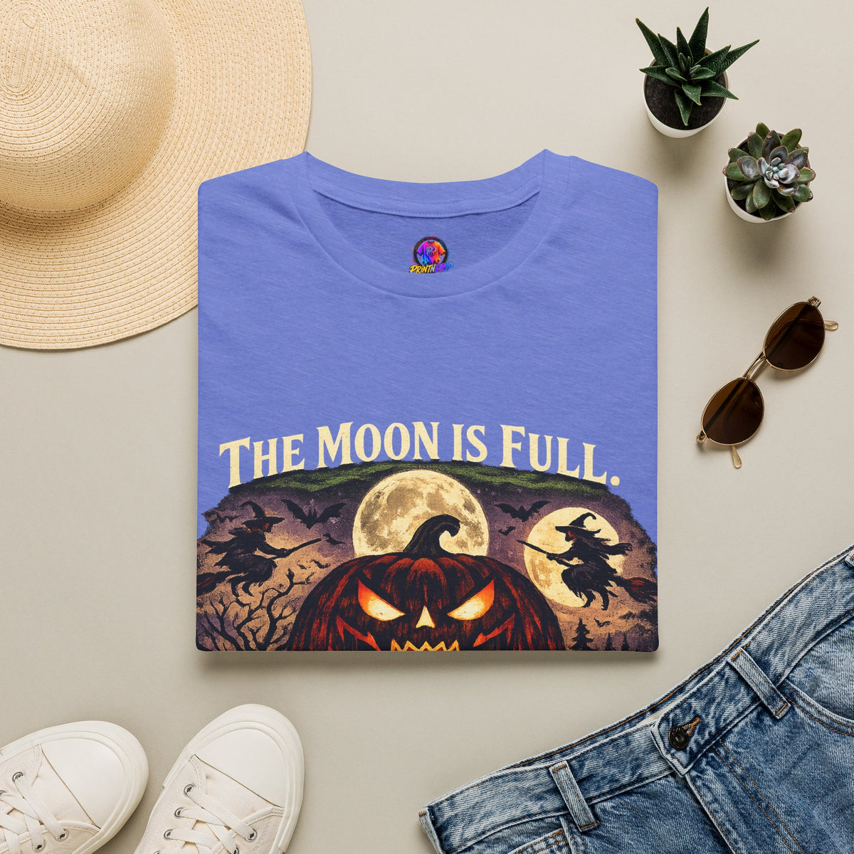 Halloween The Moon Is Full Unisex Softstyle T-Shirt