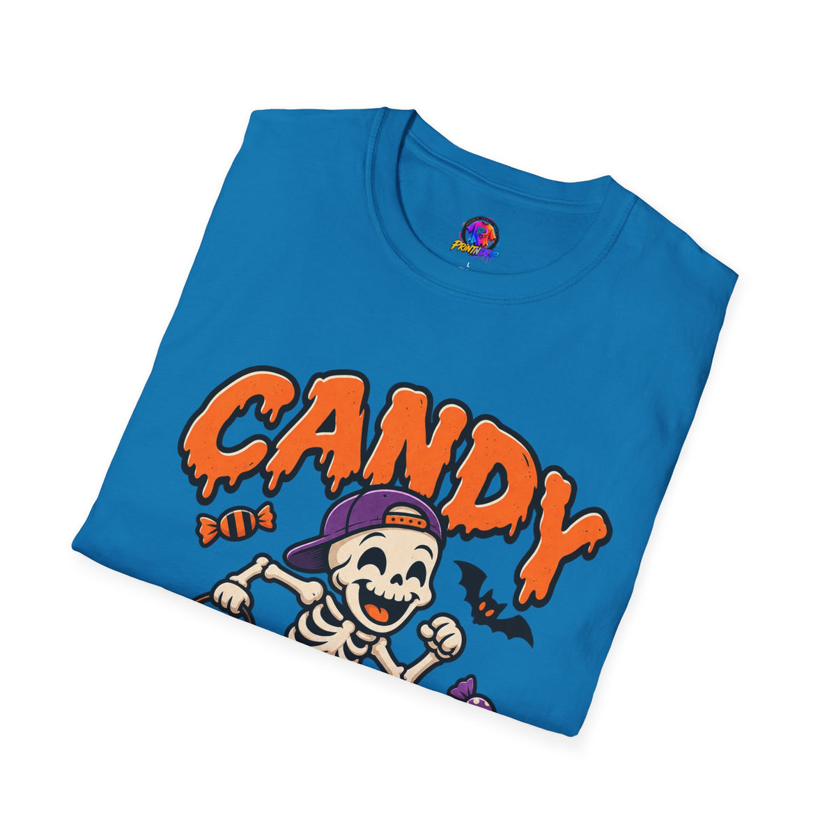 Candy Run Crew T-Shirt — Halloween Skeleton Trick-or-Treat Tee