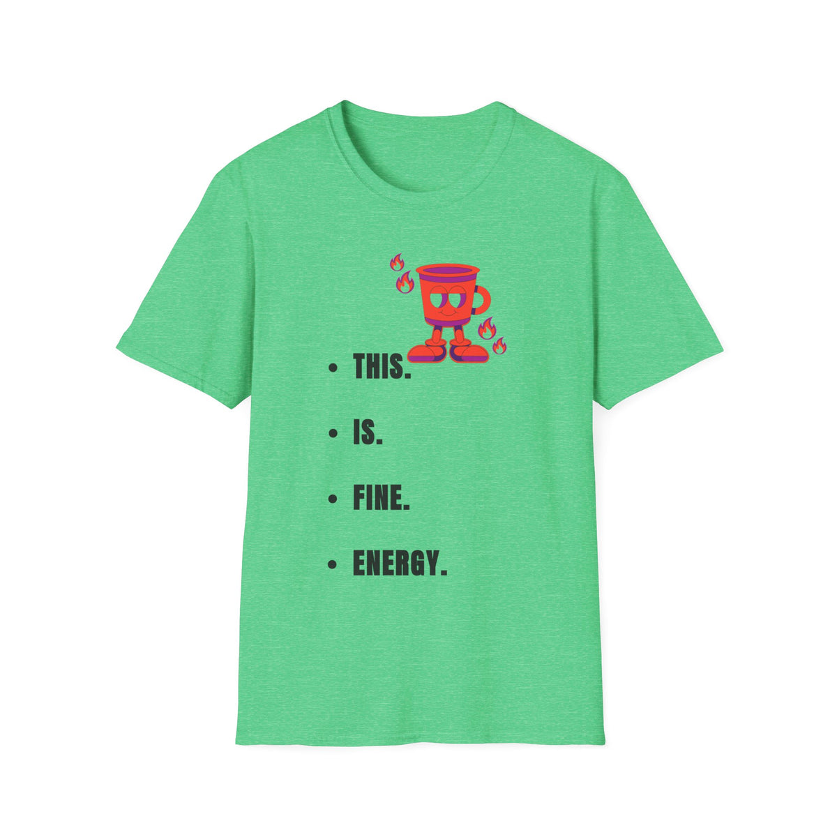 This Is Fine Coffee Mug T-Shirt — Cute Cartoon Coffee Tee - Trending Now - September 2026