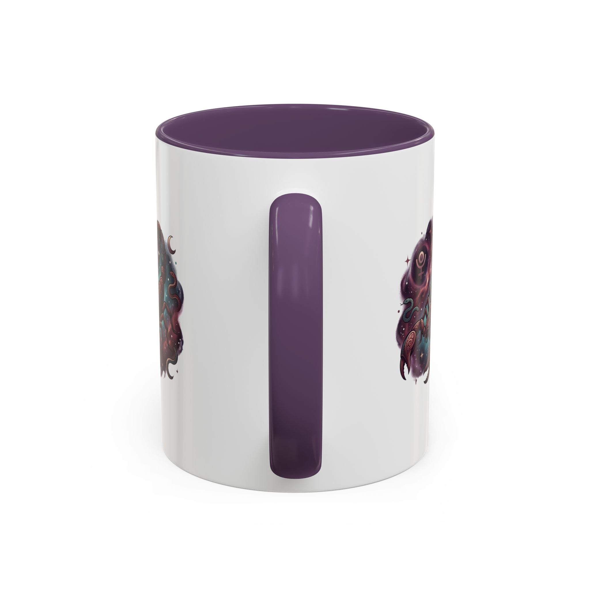 Scorpio Zodiac Accent Coffee Mug — Celestial Scorpion Astrology Design