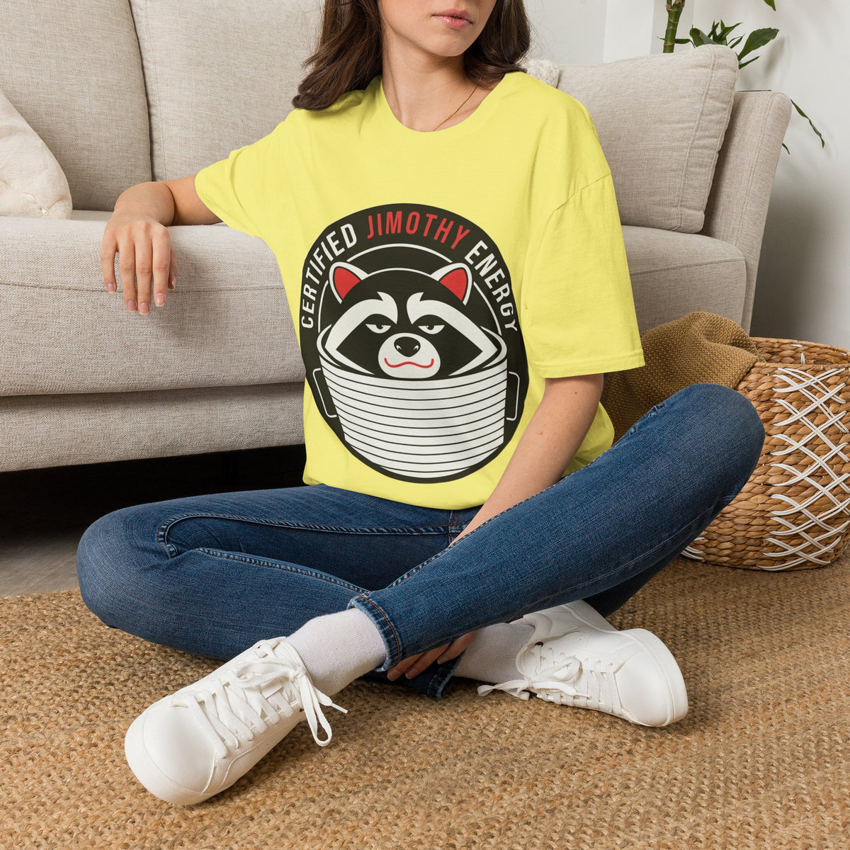 Jimothy Energy T-Shirt — Certified Raccoon Graphic Tee - Trending Now - August 2026
