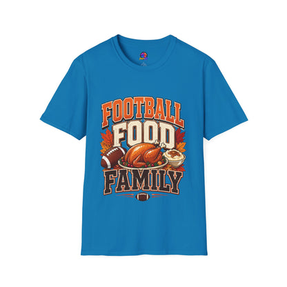 Football Food Family T-Shirt — Thanksgiving Tailgate Tee for Fans