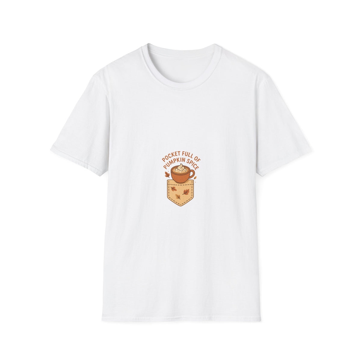 Pocket Full Of Pumpkin Spice Graphic Tee, Cute Autumn Coffee Pocket T-Shirt - Trending Now - September 2026