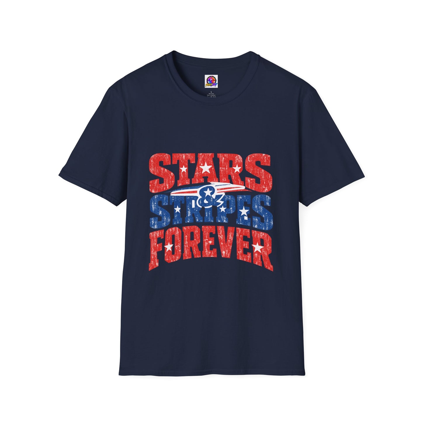 USA Stars & Stripes Forever T-Shirt — Patriotic Red White Blue Graphic Tee