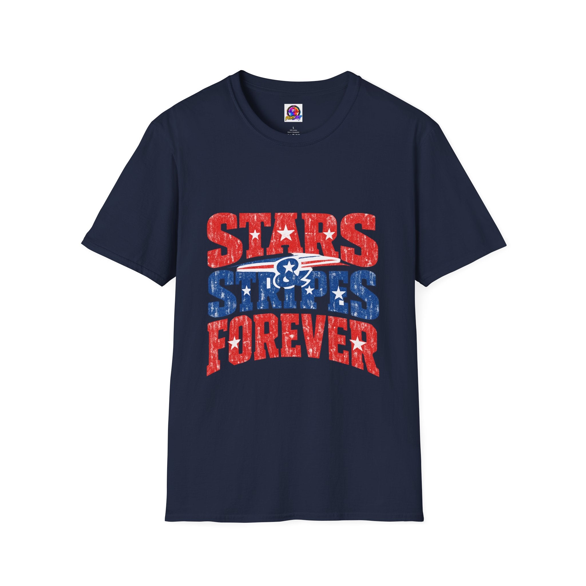 USA Stars & Stripes Forever T-Shirt — Patriotic Red White Blue Graphic Tee