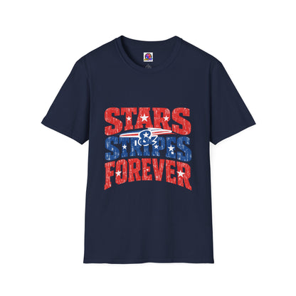 USA Stars & Stripes Forever T-Shirt — Patriotic Red White Blue Graphic Tee
