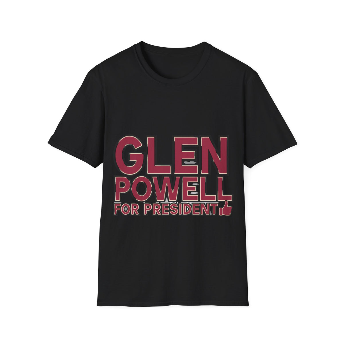 Glen Powell For President Retro Campaign Tee - Funny Celebrity Pop Culture Graphic T-Shirt - Trending Now - September 2026