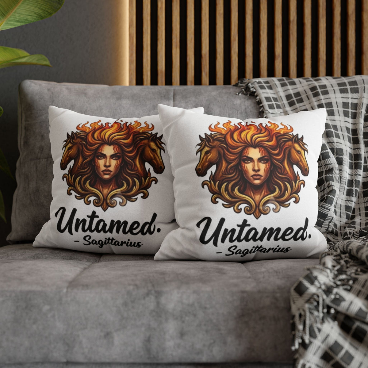 Sagittarius 'Untamed' Decorative Pillowcase – Astrology Zodiac Home Accent