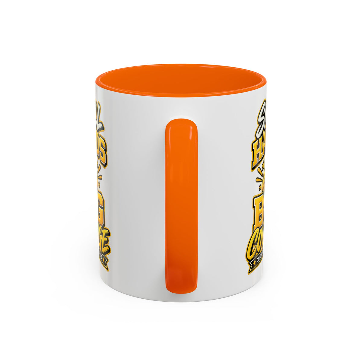 Coffee Mug - "Small Hands Big Courage" Childhood Cancer Awareness Accent Mug