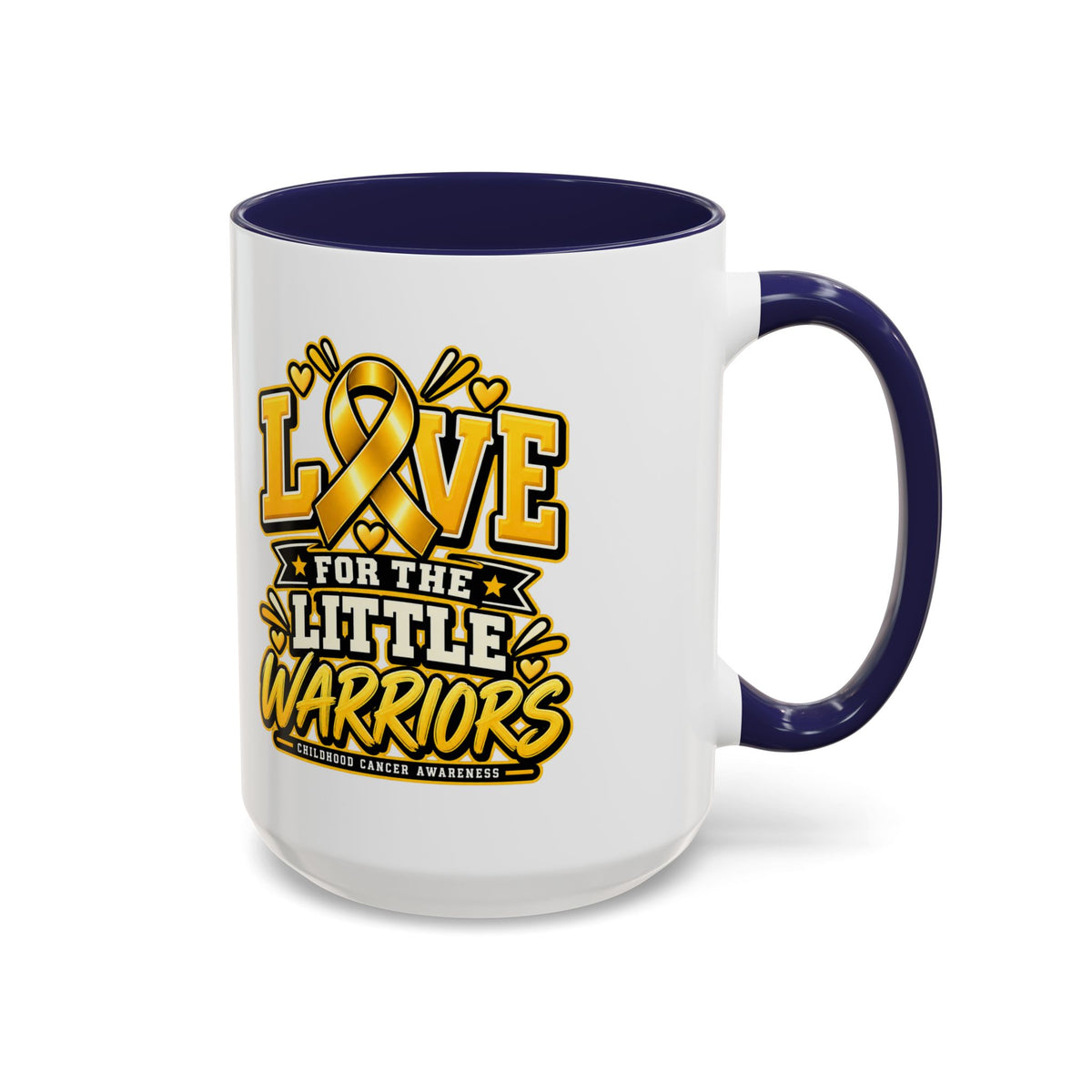 Coffee Mug — "Love for the Little Warriors" Childhood Cancer Awareness Accent Mug