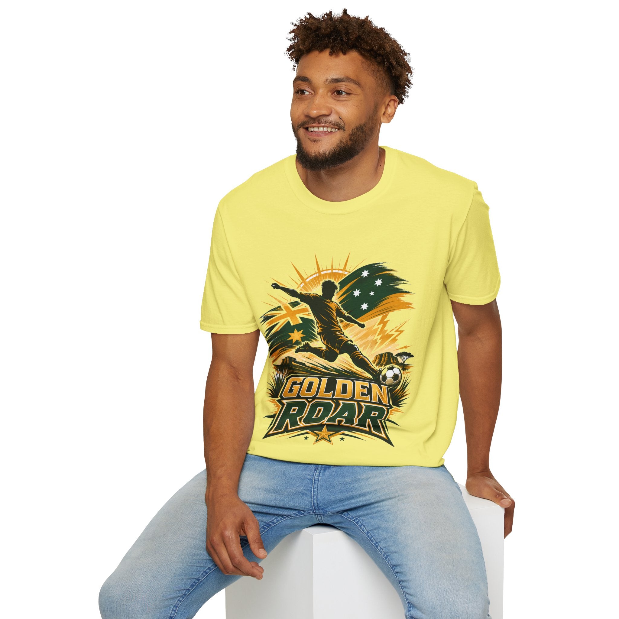 Australia Golden Roar Soccer T-Shirt — Australian Football Fan Tee
