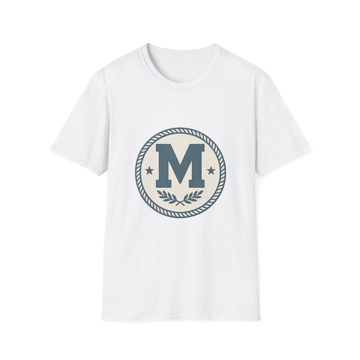 Monogram M Crest T‑Shirt — Vintage Initial Logo Tee - Trending Now - August 2026