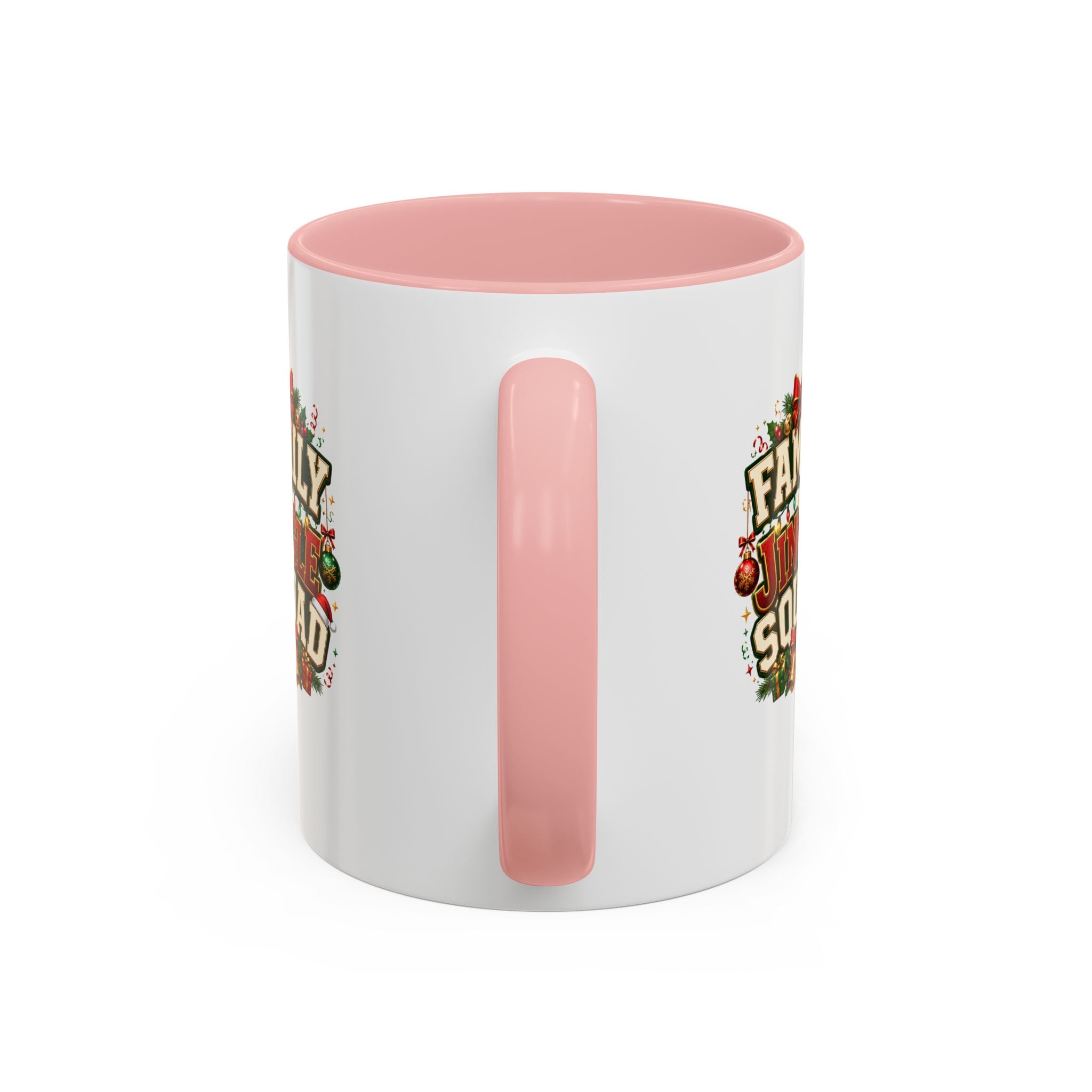 Family Jingle Squad Accent Coffee Mug — Christmas Holiday Coffee Cup